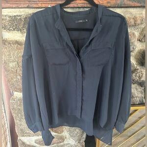 EUC COS Silky Navy Button Up